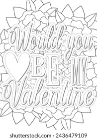 Anti-Valentine's Coloring pages. All these designs are unique Coloring page for adults and kids. Vector Illustration.