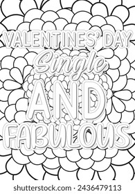 Anti-Valentine's Coloring pages. All these designs are unique Coloring page for adults and kids. Vector Illustration.