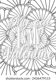 Anti-Valentine's Coloring pages. All these designs are unique Coloring page for adults and kids. Vector Illustration.