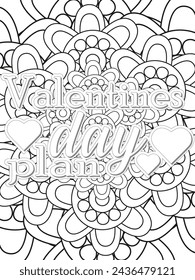 Anti-Valentine's Coloring pages. All these designs are unique Coloring page for adults and kids. Vector Illustration.