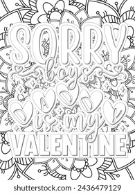 Anti-Valentine's Coloring pages. All these designs are unique Coloring page for adults and kids. Vector Illustration.