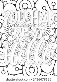 Anti-Valentine's Coloring pages. All these designs are unique Coloring page for adults and kids. Vector Illustration.