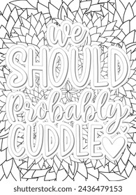 Anti-Valentine's Coloring pages. All these designs are unique Coloring page for adults and kids. Vector Illustration.