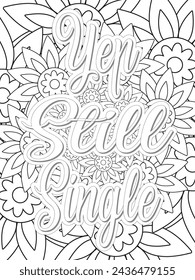 Anti-Valentine's Coloring pages. All these designs are unique Coloring page for adults and kids. Vector Illustration.