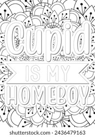 Anti-Valentine's Coloring pages. All these designs are unique Coloring page for adults and kids. Vector Illustration.