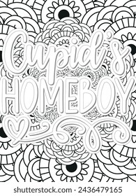 Anti-Valentine's Coloring pages. All these designs are unique Coloring page for adults and kids. Vector Illustration.