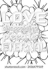 Anti-Valentine's Coloring pages. All these designs are unique Coloring page for adults and kids. Vector Illustration.