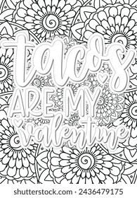 Anti-Valentine's Coloring pages. All these designs are unique Coloring page for adults and kids. Vector Illustration.