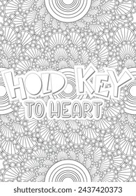 Anti-Valentines-Day Quotes Coloring pages. All these designs are unique Coloring pages for adults and kids Vector Illustration.