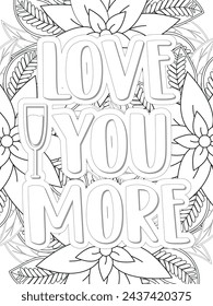 Anti-Valentines-Day Quotes Coloring pages. All these designs are unique Coloring pages for adults and kids Vector Illustration.