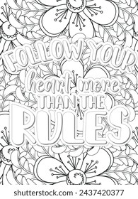 Anti-Valentines-Day Quotes Coloring pages. All these designs are unique Coloring pages for adults and kids Vector Illustration.