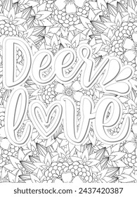 Anti-Valentines-Day Quotes Coloring pages. All these designs are unique Coloring pages for adults and kids Vector Illustration.