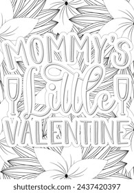 Anti-Valentines-Day Quotes Coloring pages. All these designs are unique Coloring pages for adults and kids Vector Illustration.