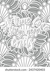 Anti-Valentines-Day Quotes Coloring pages. All these designs are unique Coloring pages for adults and kids Vector Illustration.