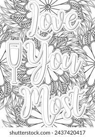 Anti-Valentines-Day Quotes Coloring pages. All these designs are unique Coloring pages for adults and kids Vector Illustration.