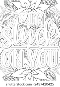 Anti-Valentines-Day Quotes Coloring pages. All these designs are unique Coloring pages for adults and kids Vector Illustration.