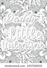 Anti-Valentines-Day Quotes Coloring pages. All these designs are unique Coloring pages for adults and kids Vector Illustration.