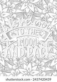 Anti-Valentines-Day Quotes Coloring pages. All these designs are unique Coloring pages for adults and kids Vector Illustration.