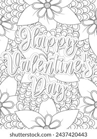 Anti-Valentines-Day Quotes Coloring pages. All these designs are unique Coloring pages for adults and kids Vector Illustration.