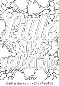 Anti-Valentines-Day Quotes Coloring pages. All these designs are unique Coloring pages for adults and kids Vector Illustration.