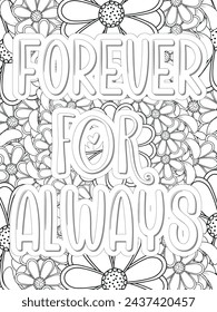 Anti-Valentines-Day Quotes Coloring pages. All these designs are unique Coloring pages for adults and kids Vector Illustration.