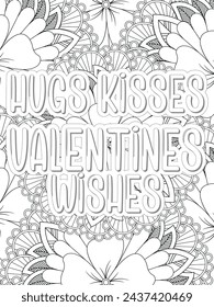 Anti-Valentines-Day Quotes Coloring pages. All these designs are unique Coloring pages for adults and kids Vector Illustration.