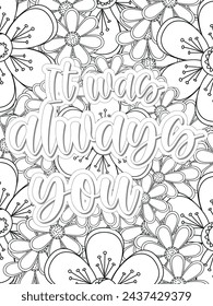 Anti-Valentines-Day Quotes Coloring pages. All these designs are unique Coloring pages for adults and kids Vector Illustration.