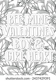 Anti-Valentines-Day Quotes Coloring pages. All these designs are unique Coloring pages for adults and kids Vector Illustration.