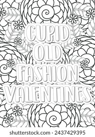 Anti-Valentines-Day Quotes Coloring pages. All these designs are unique Coloring pages for adults and kids Vector Illustration.