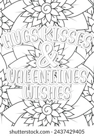 Anti-Valentines-Day Quotes Coloring pages. All these designs are unique Coloring pages for adults and kids Vector Illustration.