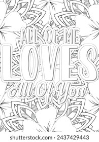 Anti-Valentines-Day Quotes Coloring pages. All these designs are unique Coloring pages for adults and kids Vector Illustration.