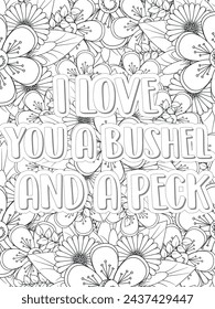 Anti-Valentines-Day Quotes Coloring pages. All these designs are unique Coloring pages for adults and kids Vector Illustration.