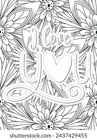 Anti-Valentines-Day Quotes Coloring pages. All these designs are unique Coloring pages for adults and kids Vector Illustration.