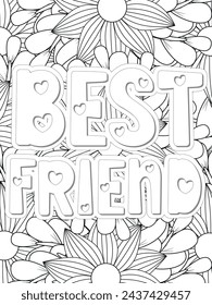 Anti-Valentines-Day Quotes Coloring pages. All these designs are unique Coloring pages for adults and kids Vector Illustration.