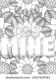 Anti-Valentines-Day Quotes Coloring pages. All these designs are unique Coloring pages for adults and kids Vector Illustration.