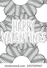 Anti-Valentines-Day Quotes Coloring pages. All these designs are unique Coloring pages for adults and kids Vector Illustration.