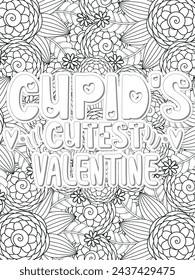 Anti-Valentines-Day Quotes Coloring pages. All these designs are unique Coloring pages for adults and kids Vector Illustration.