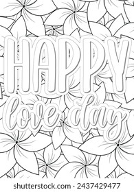 Anti-Valentines-Day Quotes Coloring pages. All these designs are unique Coloring pages for adults and kids Vector Illustration.