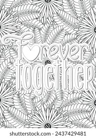 Anti-Valentines-Day Quotes Coloring pages. All these designs are unique Coloring pages for adults and kids Vector Illustration.