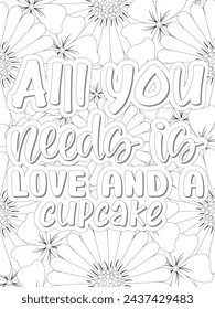 Anti-Valentines-Day Quotes Coloring pages. All these designs are unique Coloring pages for adults and kids Vector Illustration.