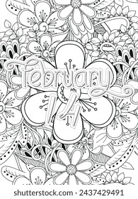 Anti-Valentines-Day Quotes Coloring pages. All these designs are unique Coloring pages for adults and kids Vector Illustration.