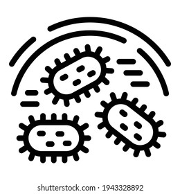 Antiviral defence icon. Outline antiviral defence vector icon for web design isolated on white background