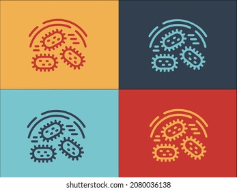 Antiviral Defence Logo Template, Simple Flat Icon Of antiviral,protection,virus
