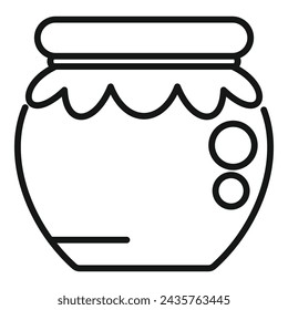 Antiviral honey jar icon outline vector. Medical supplement. Shot health system
