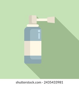 Antiviral medical spray icon flat vector. People dose. Virus immune shield