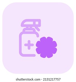 antiviral properties in the disinfectant bottle layout