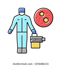 antiviral sanitization color icon vector. antiviral sanitization sign. isolated symbol illustration