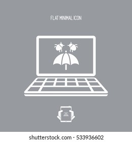Antivirus application - Vector web icon