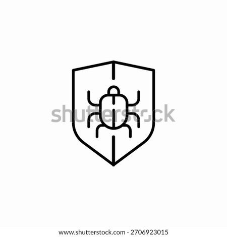 antivirus bug shield icon sign vector