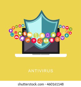 Antivirus. Data protection. Data security. 